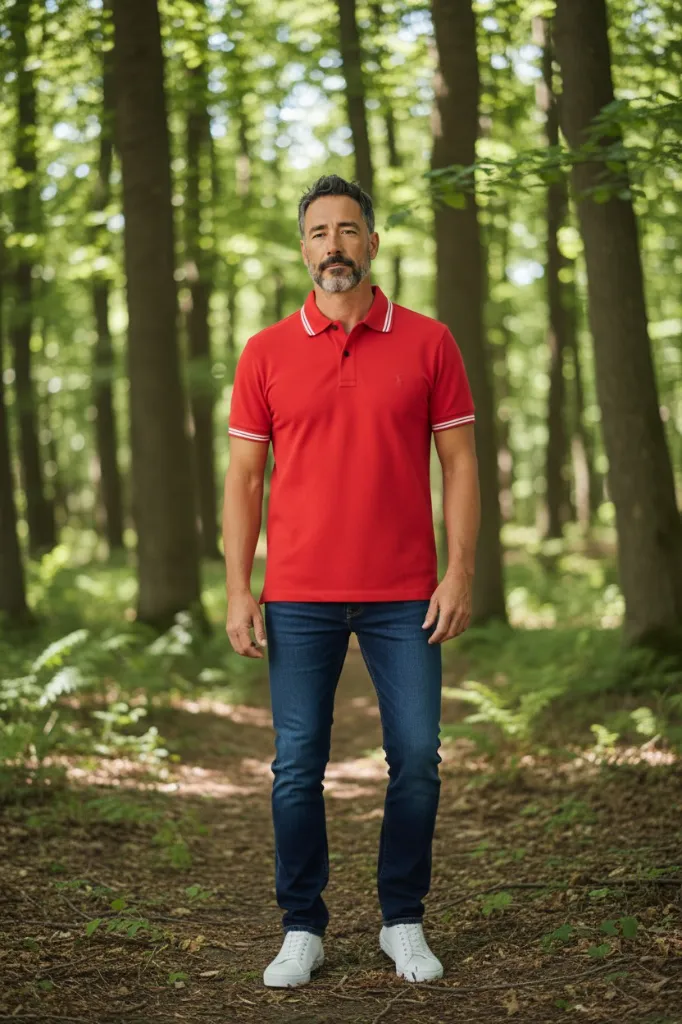 Polo collar Red Front (Virtual Model).webp