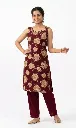 maroon floral kurti Front.webp