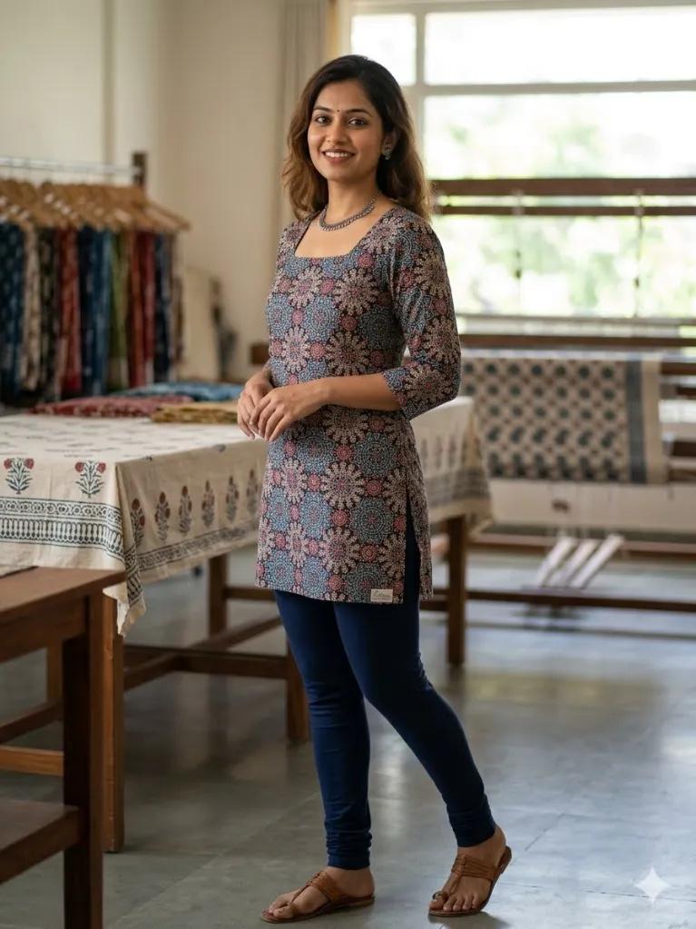 multi color short kurti.webp