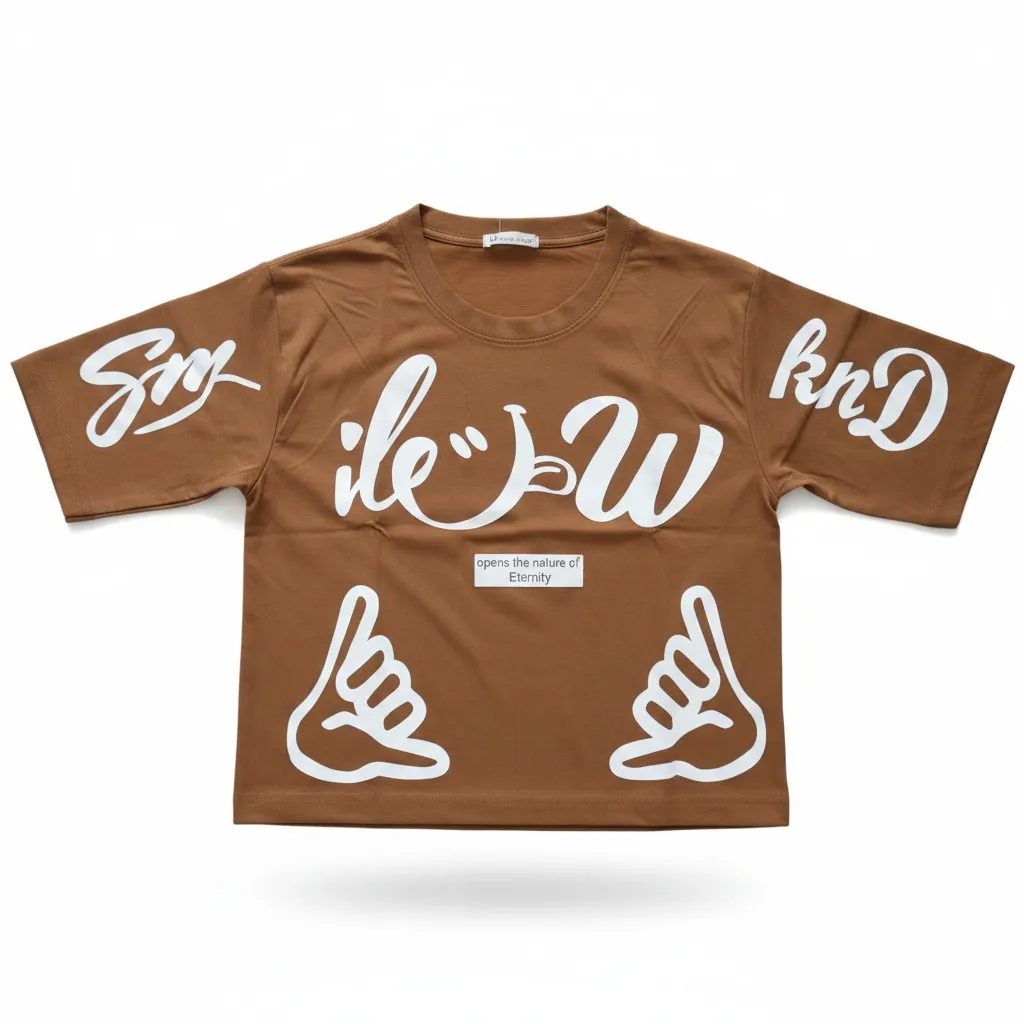 Bold Print Fashion Crop Top