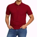 Men’s Cotton Polo T-Shirt – Maroon