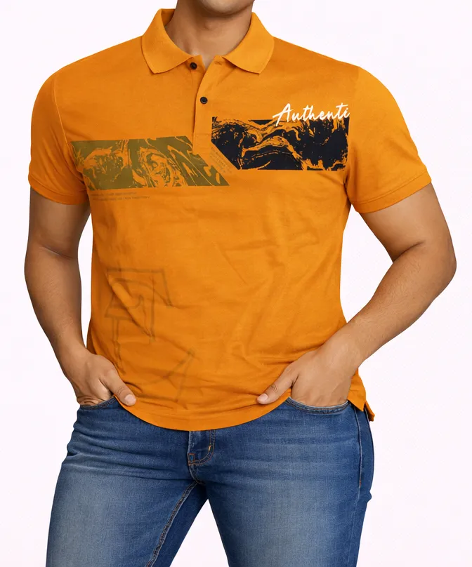 Collar T-Shirt Men Wear (S)