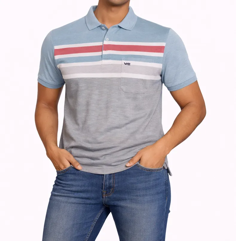 Collar  TShirt Men Wear Cotton Blend WE3 (S)