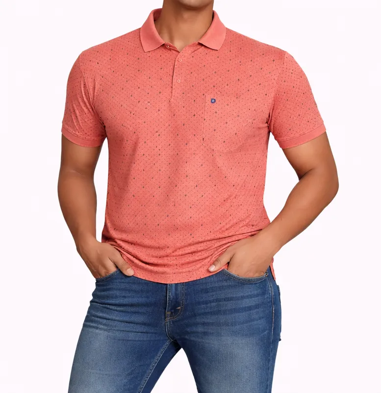 Collar  TShirt Men Wear Cotton Blend RICH KOTONS (S)