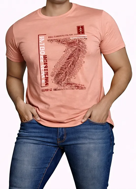 Round Neck TShirt Men Wear Cotton Blend HI FASHION (S)
