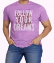 Purple Text Printed T-Shirt for Men