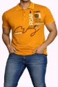 Mustard Graphic Polo T-Shirt for Men