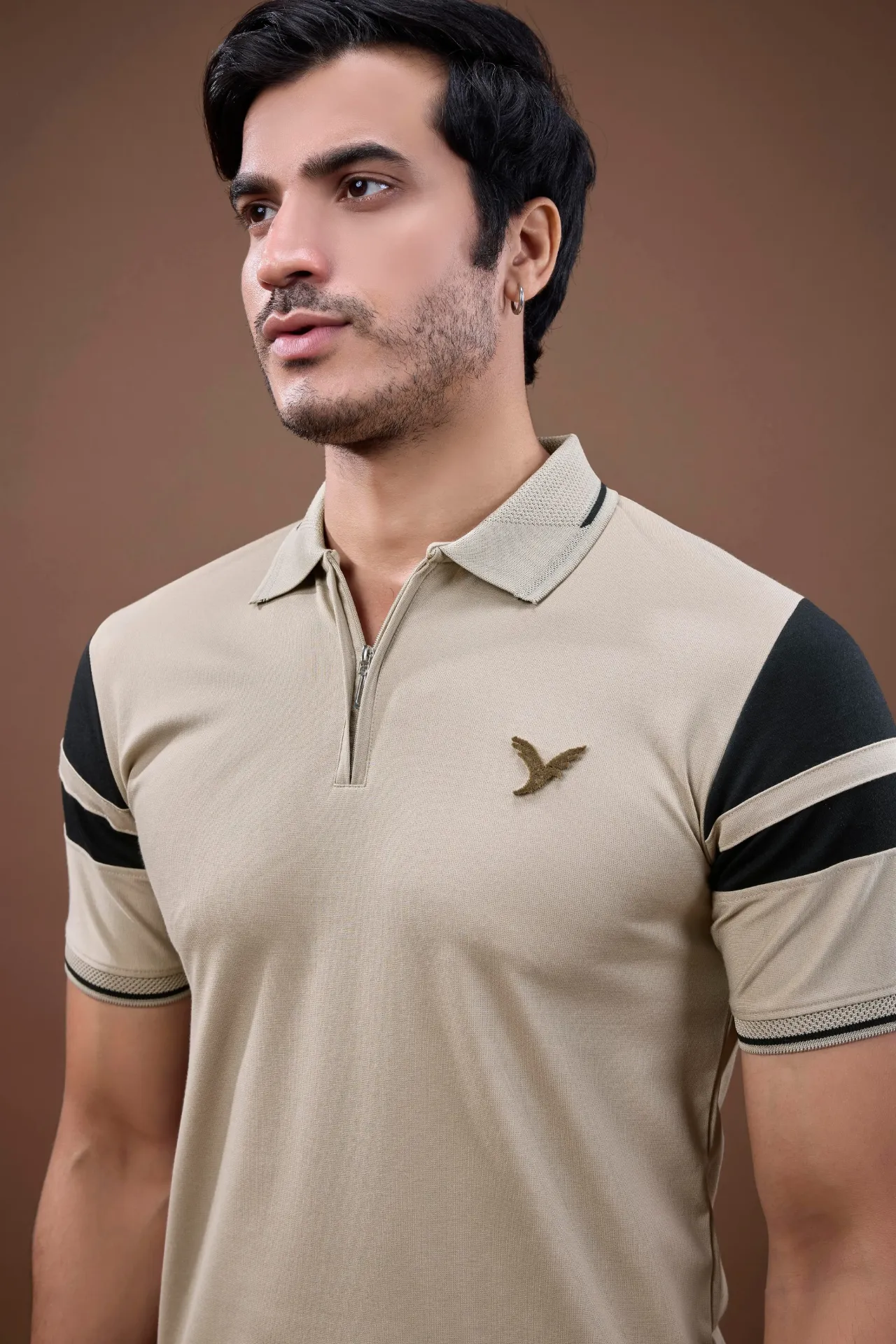 High Density Luxe Zip Polo T-Shirt (40)