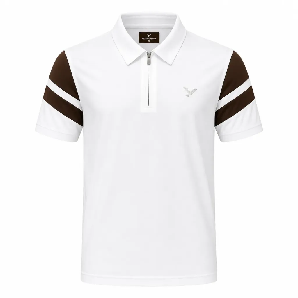 High Density Luxe Zip Polo T-Shirt